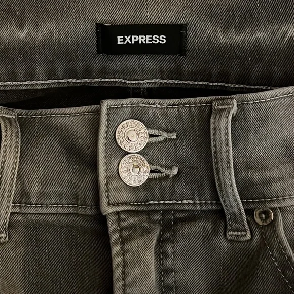 Express Slim Super high waist super soft grey jean - Picture 8 of 8
